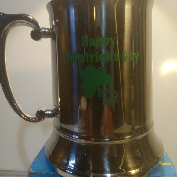 Happy St. Patrick's Day” Stainless Beer Mug - Picture 3 of 8